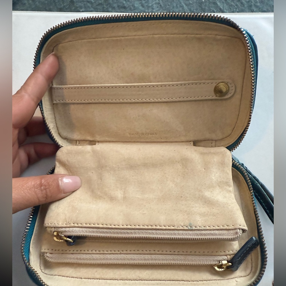 Coach 603336 Teal Satin jewelry travel pouch - Picture 3 of 6
